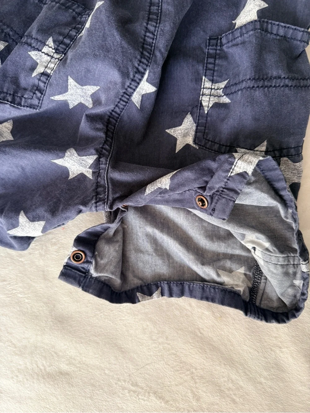 OshKosh B'Gosh Toddler Cotton Star Overalls Shorts - 18/24 Months